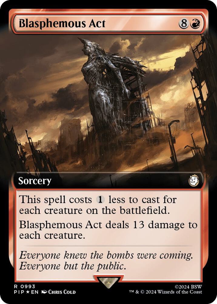 Blasphemous Act (Extended Art) (Surge Foil) (993) [Fallout] [Extended Art]