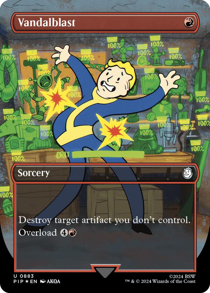 Vandalblast (Borderless) (Surge Foil) (883) [Fallout] [Borderless]