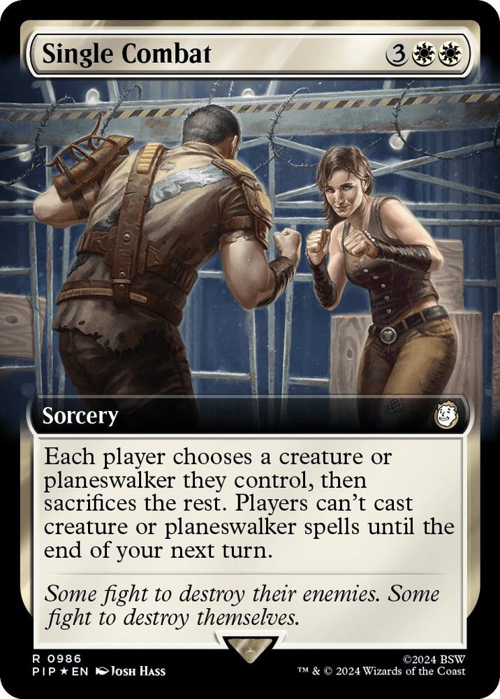 Single Combat (Extended Art) (Surge Foil) (986) [Fallout] [Extended Art]