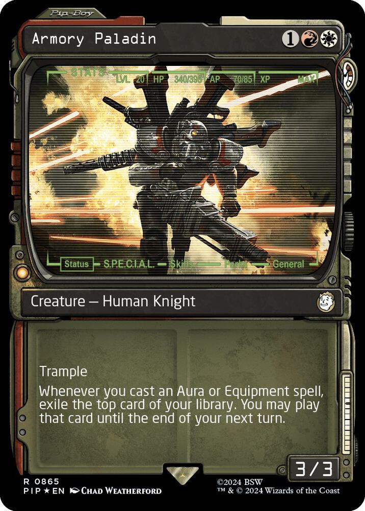 Armory Paladin (Showcase) (Surge Foil) (865) [Fallout] [Showcase]