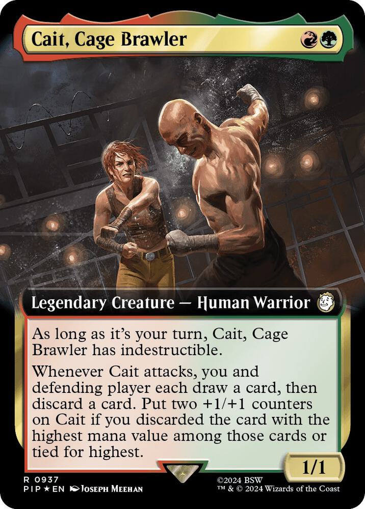 Cait, Cage Brawler (Extended Art) (Surge Foil) (937) [Fallout] [Extended Art]