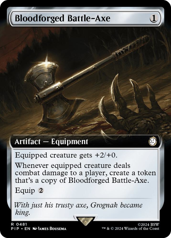Bloodforged Battle-Axe (Extended Art) (481) [Fallout] [Extended Art]
