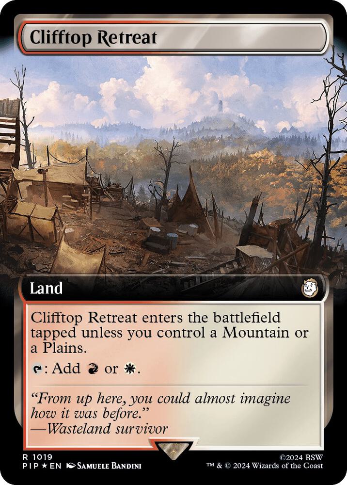 Clifftop Retreat (Extended Art) (Surge Foil) (1019) [Fallout] [Extended Art]