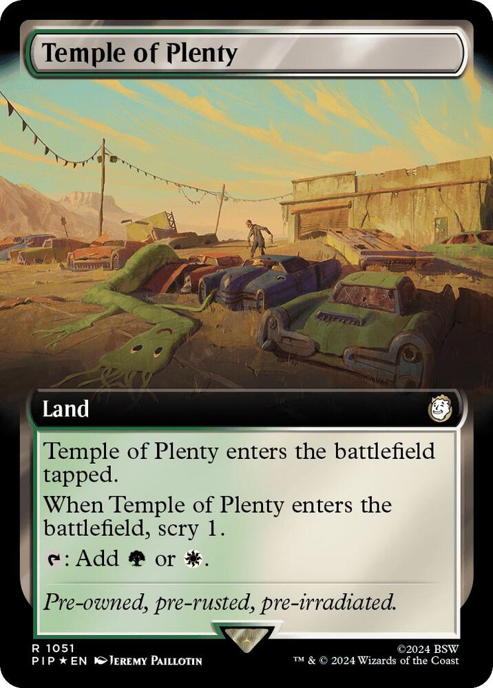 Temple of Plenty (Extended Art) (Surge Foil) (1051) [Fallout] [Extended Art]