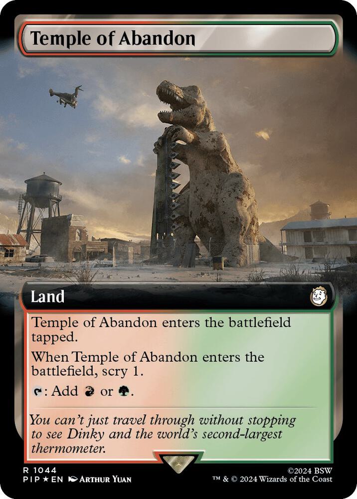 Temple of Abandon (Extended Art) (Surge Foil) (1044) [Fallout] [Extended Art]