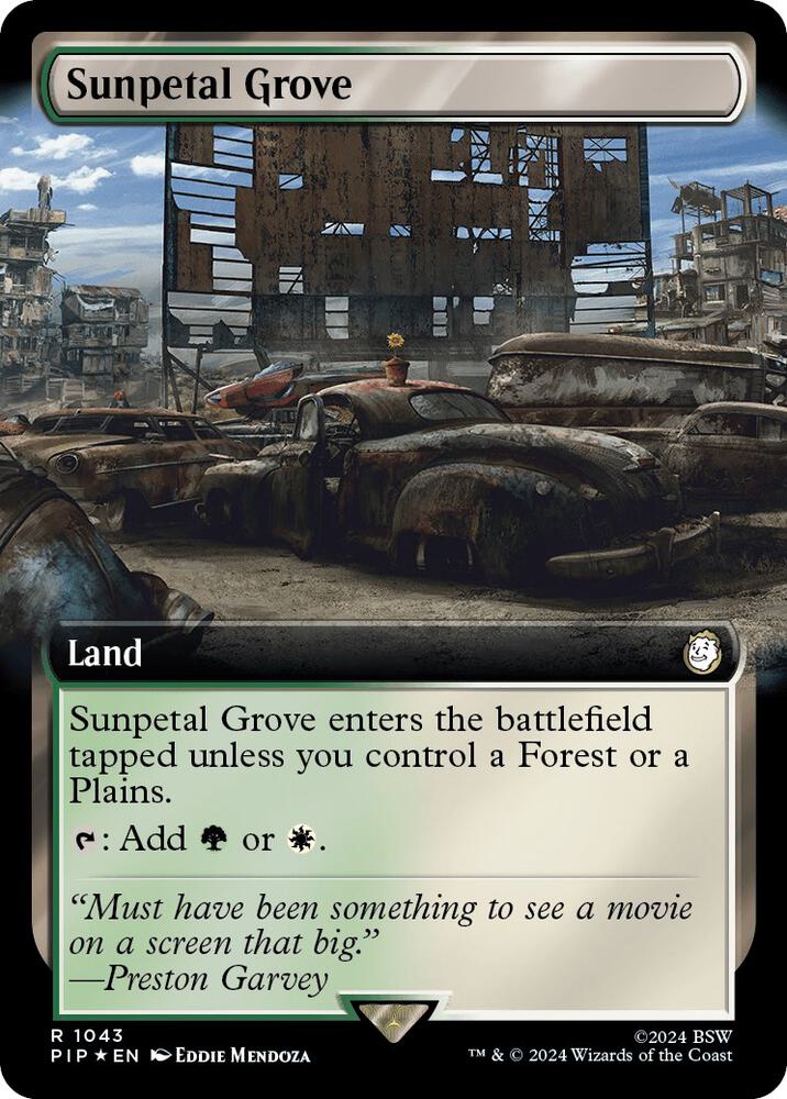 Sunpetal Grove (Extended Art) (Surge Foil) (1043) [Fallout] [Extended Art]