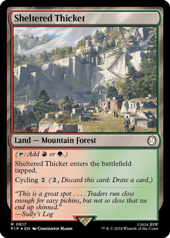 Sheltered Thicket (Surge Foil) (817) [Fallout]