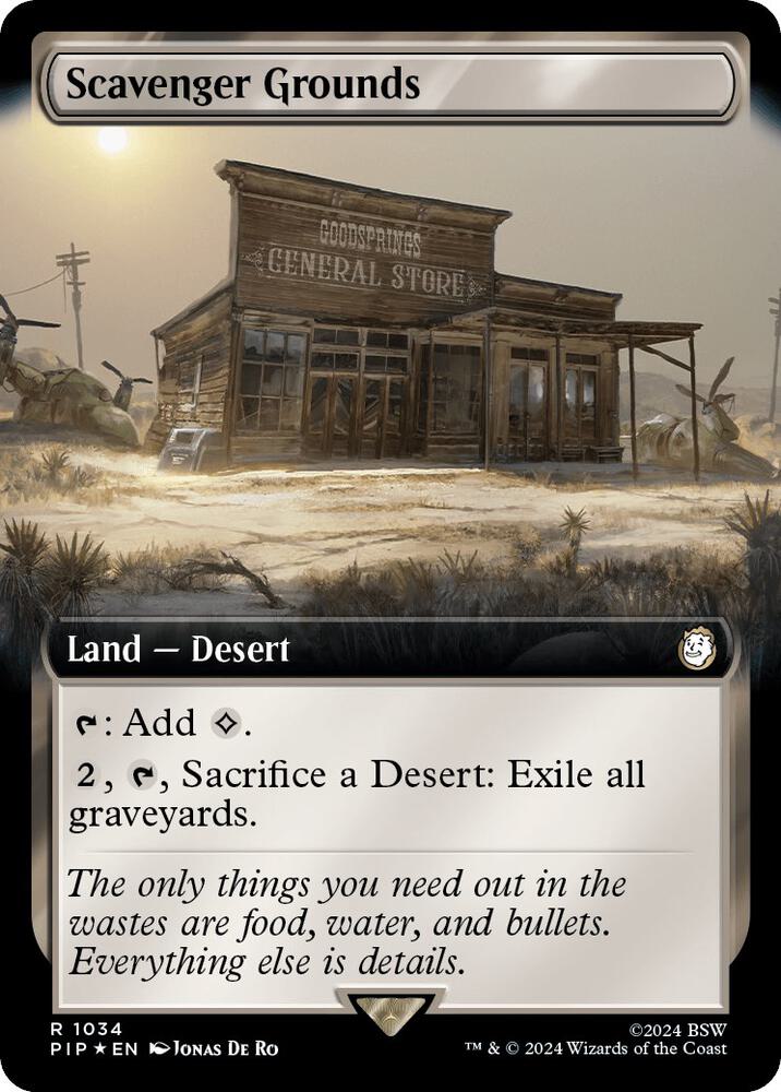 Scavenger Grounds (Extended Art) (Surge Foil) (1034) [Fallout] [Extended Art]