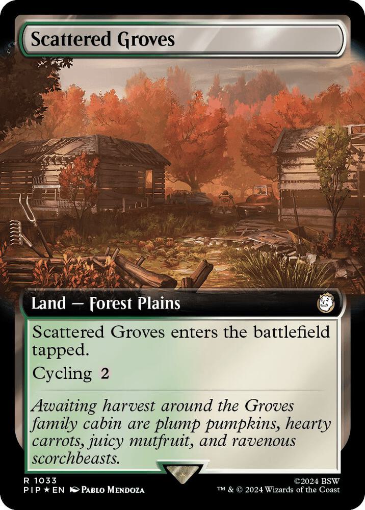 Scattered Groves (Extended Art) (Surge Foil) (1033) [Fallout] [Extended Art]