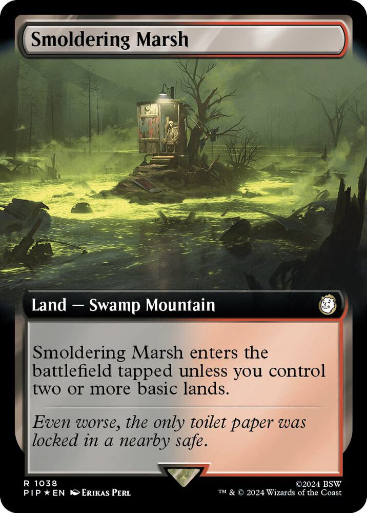 Smoldering Marsh (Extended Art) (Surge Foil) (1038) [Fallout]