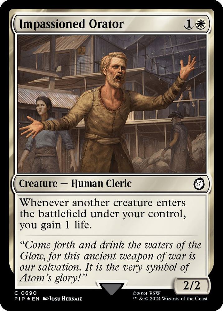Impassioned Orator (Surge Foil) (690) [Fallout]