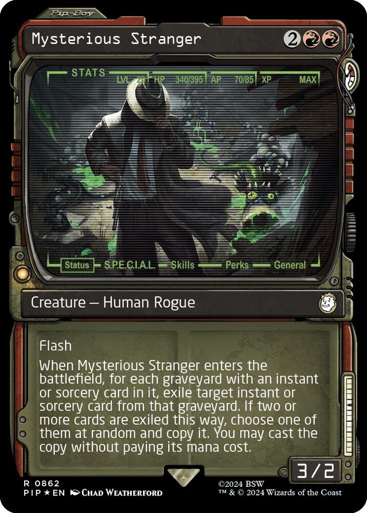 Mysterious Stranger (Showcase) (Surge Foil) (862) [Fallout] [Showcase]