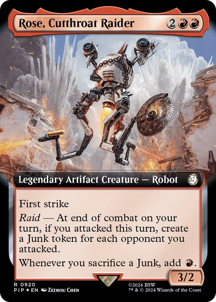 Rose, Cutthroat Raider (Extended Art) (Surge Foil) (920) [Fallout]