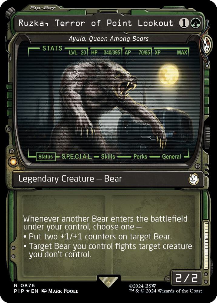 Ruzka, Terror of Point Lookout - Ayula, Queen Among Bears (Showcase) (Surge Foil) (876) [Fallout]