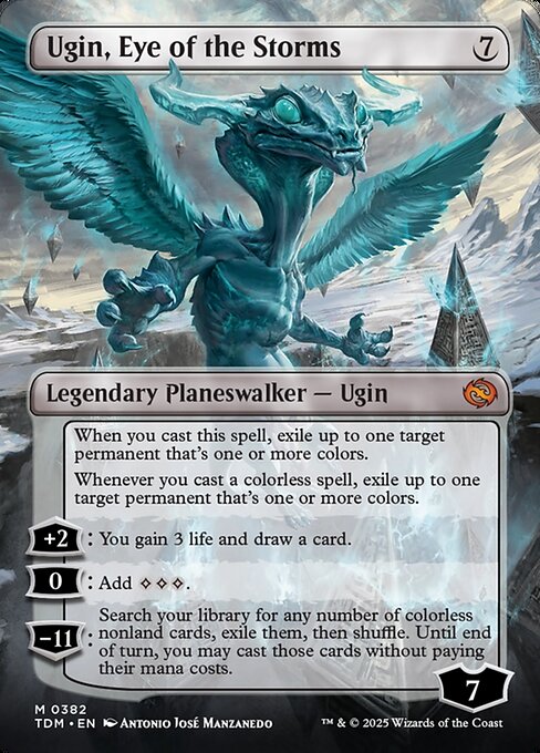 Ugin, Eye of the Storms (Borderless) (382) [Tarkir: Dragonstorm] Reverse