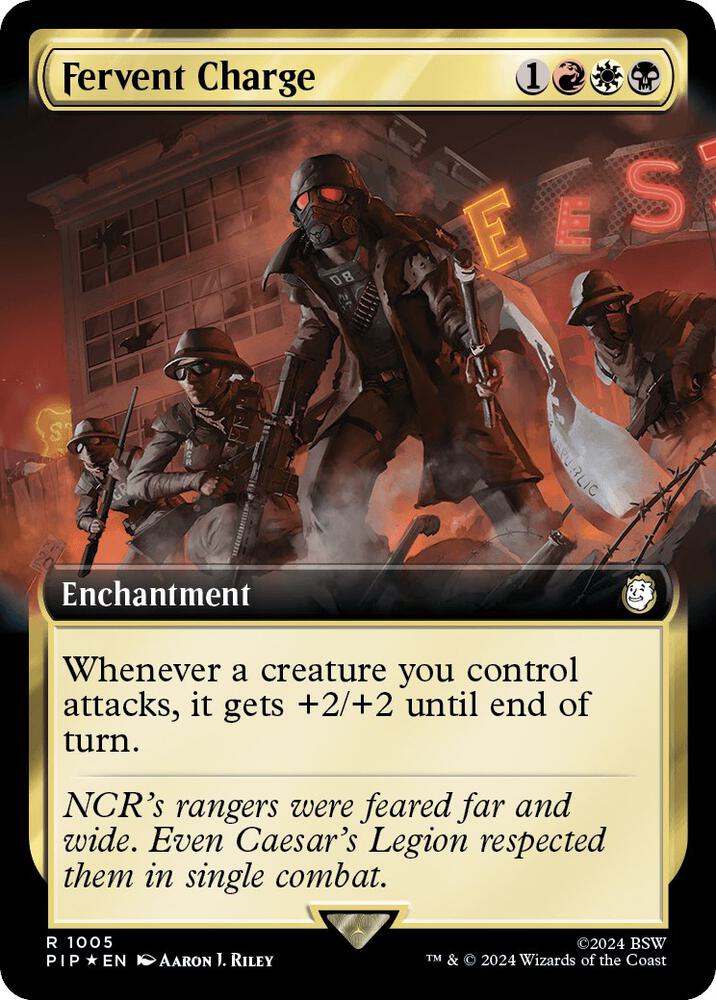 Fervent Charge (Extended Art) (Surge Foil) (1005) [Fallout]