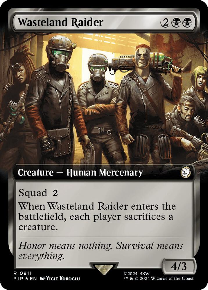 Wasteland Raider (Extended Art) (Surge Foil) (911) [Fallout]