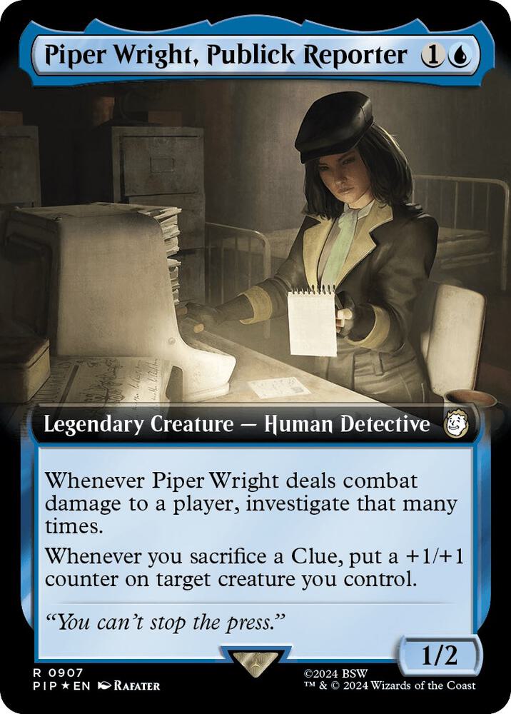 Piper Wright, Publick Reporter (Extended Art) (Surge Foil) (907) [Fallout]