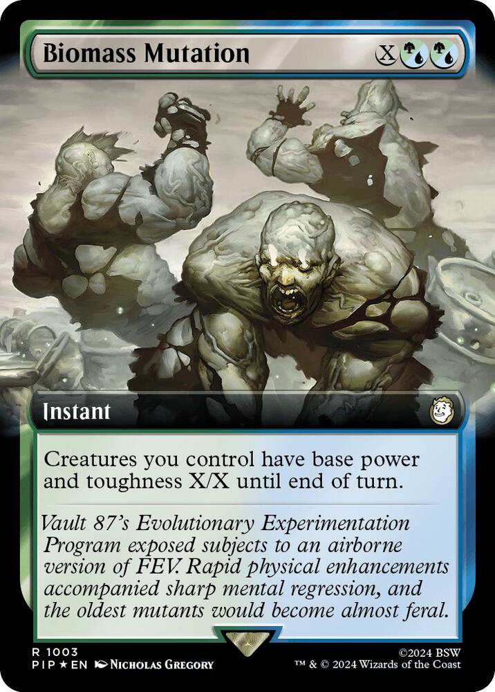 Biomass Mutation (Extended Art) (Surge Foil) (1003) [Fallout]