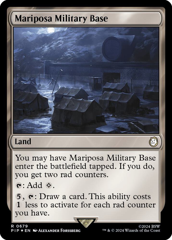Mariposa Military Base (Surge Foil) (679) [Fallout]