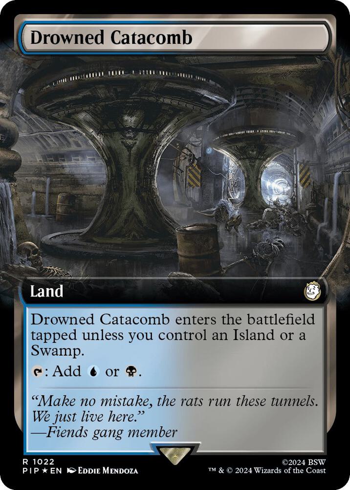 Drowned Catacomb (Extended Art) (Surge Foil) (1022) [Fallout]