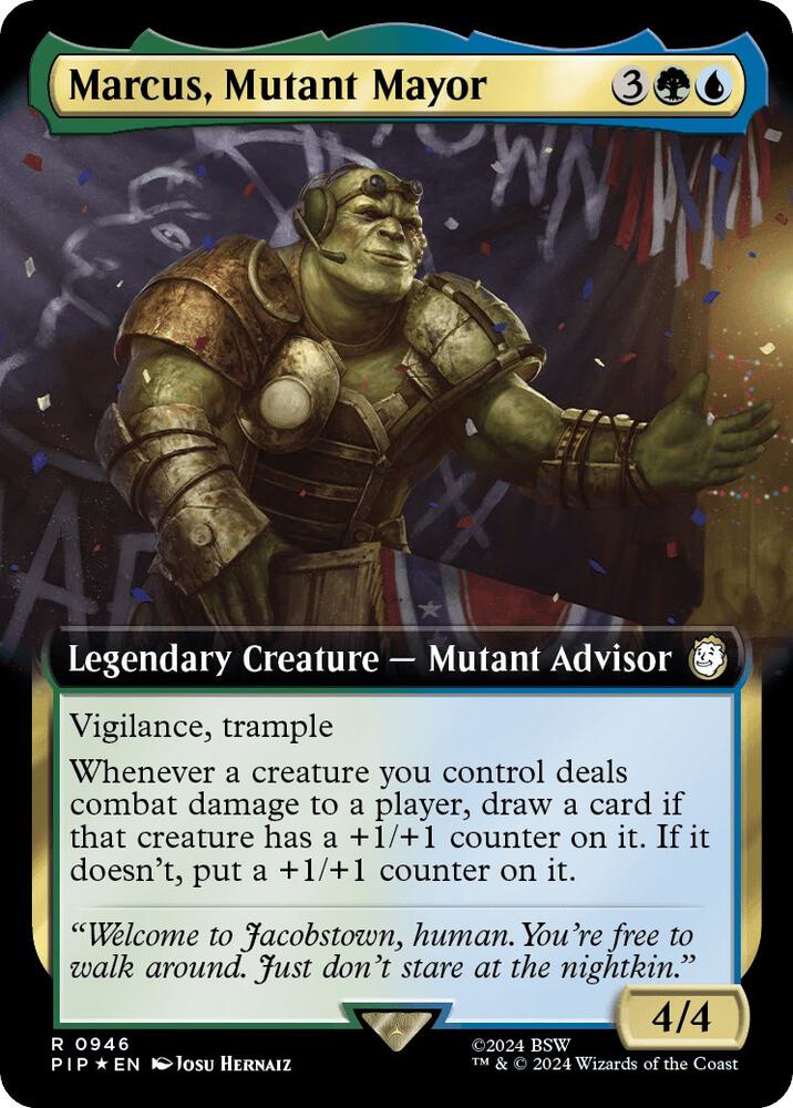 Marcus, Mutant Mayor (Extended Art) (Surge Foil) (946) [Fallout]