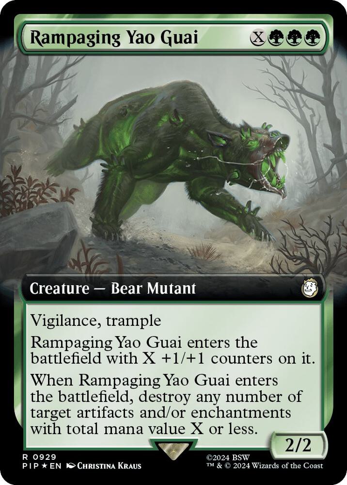 Rampaging Yao Guai (Extended Art) (Surge Foil) (929) [Fallout]