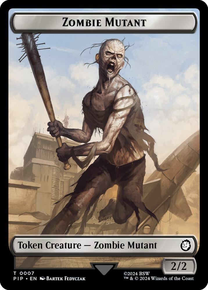 Zombie Mutant // Clue Double-Sided Token (7 // 11) [Fallout]