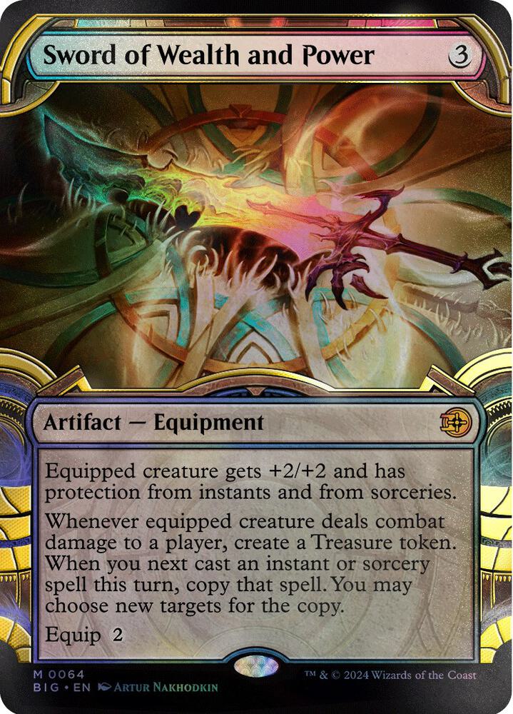 Sword of Wealth and Power (Showcase) (Raised Foil) (64) [The Big Score]