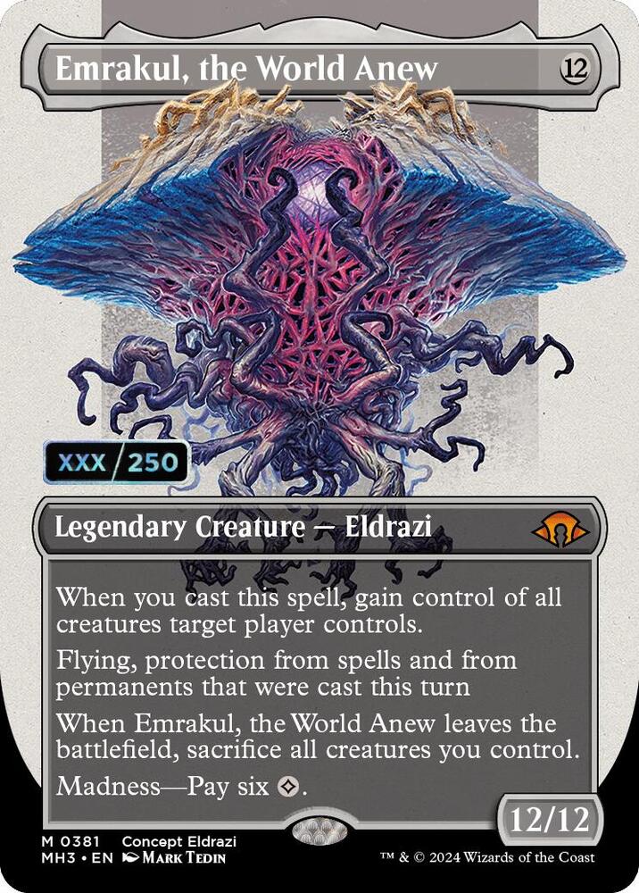 Emrakul, the World Anew (Borderless) (Serial Numbered) (381) [Modern Horizons 3]