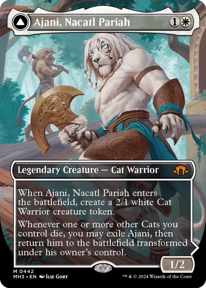 Ajani, Nacatl Pariah (Borderless) (442) [Modern Horizons 3]