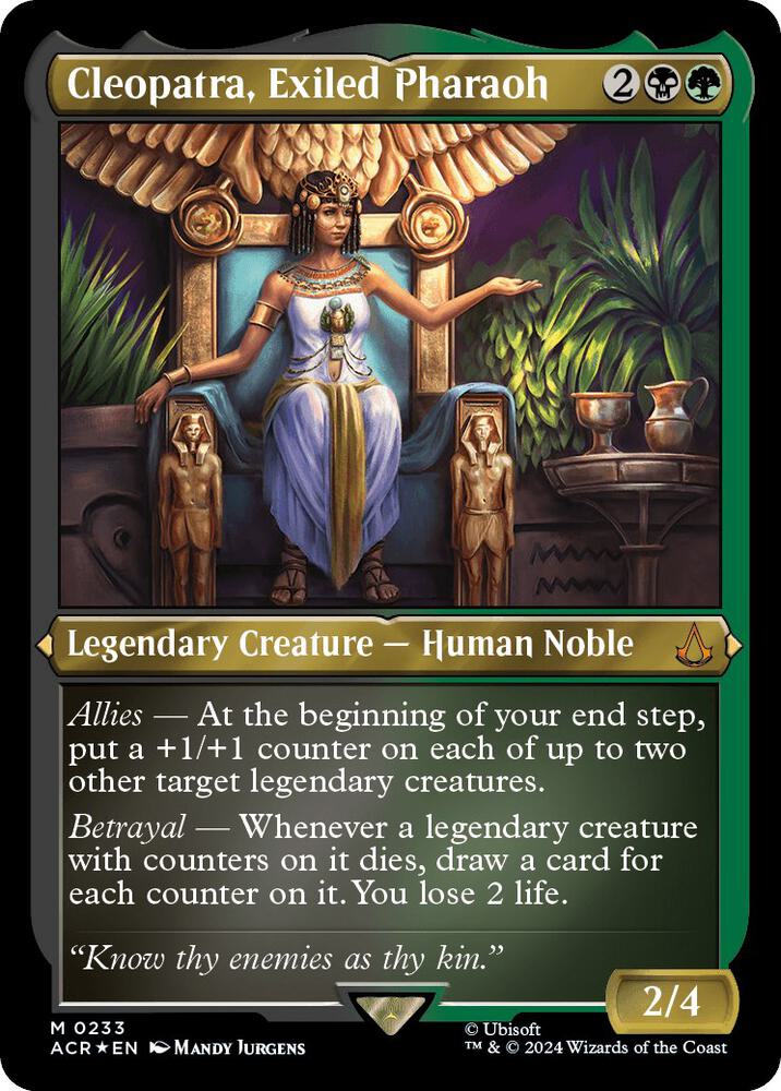 Cleopatra, Exiled Pharaoh (Foil Etched) (233) [Assassin's Creed]