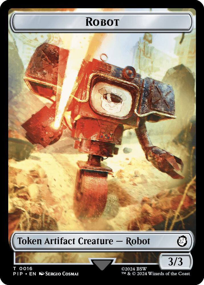 Robot // Food (0014) Double-Sided Token (16 // 14) [Fallout]