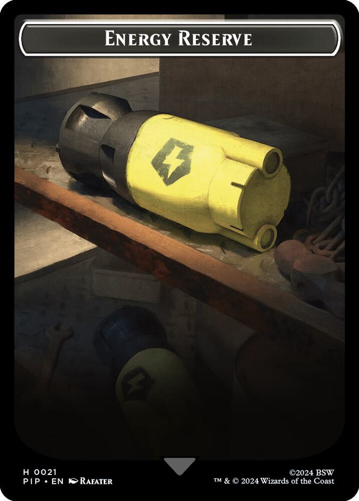 Energy Reserve // Zombie Mutant Double-Sided Token (21 // 7) [Fallout]