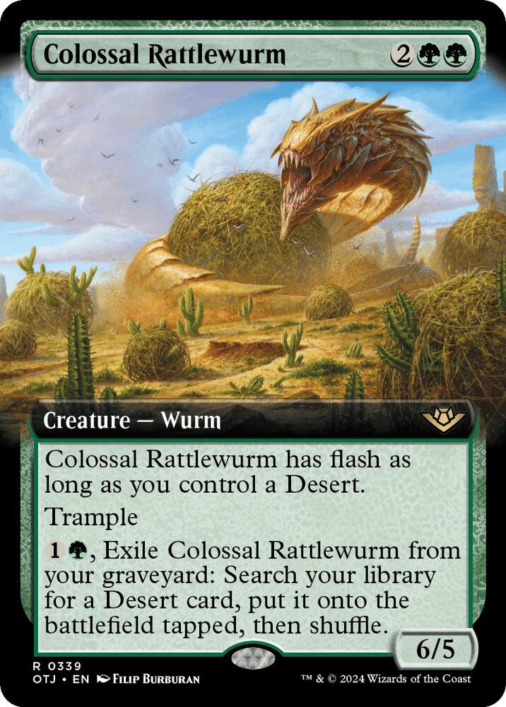 Colossal Rattlewurm (Extended Art) (339) [Outlaws of Thunder Junction]
