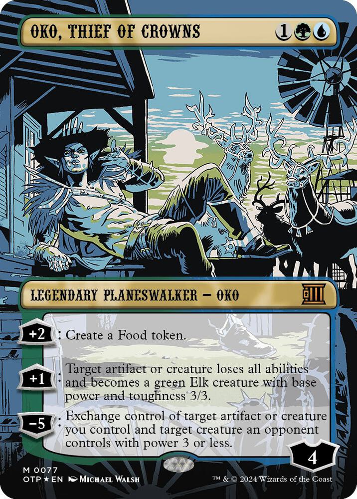 Oko, Thief of Crowns (Textured Foil) (77) [Breaking News]