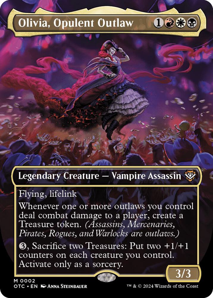 Olivia, Opulent Outlaw (Borderless) (2) [Outlaws of Thunder Junction Commander]