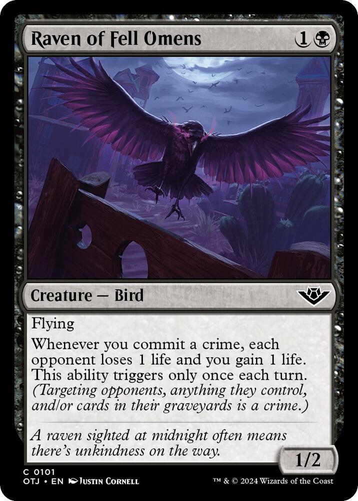Raven of Fell Omens (101) [Outlaws of Thunder Junction]