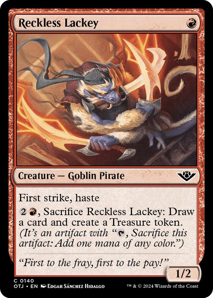 Reckless Lackey (140) [Outlaws of Thunder Junction]