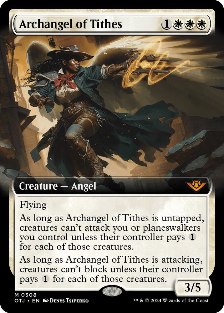 Archangel of Tithes (Extended Art) (308) [Outlaws of Thunder Junction]
