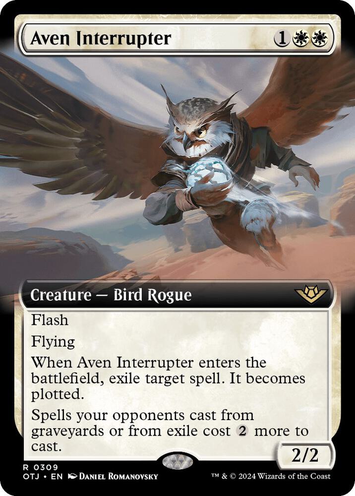 Aven Interrupter (Extended Art) (309) [Outlaws of Thunder Junction]