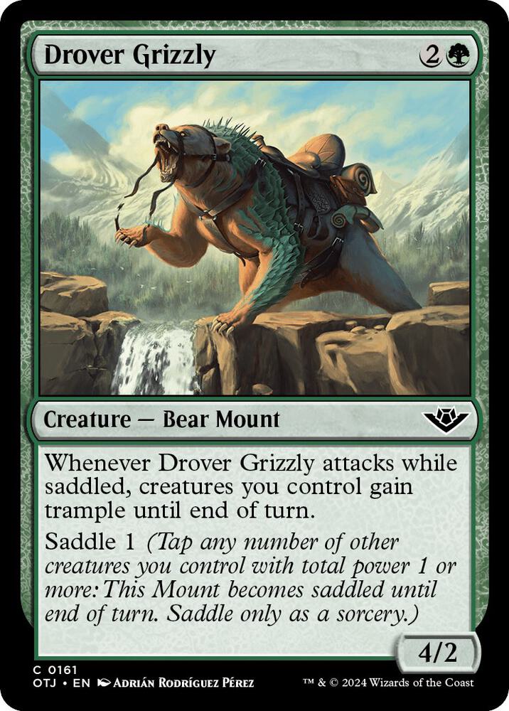 Drover Grizzly (161) [Outlaws of Thunder Junction]