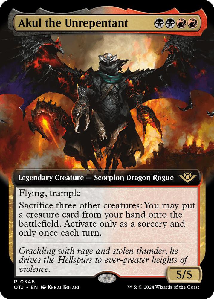 Akul the Unrepentant (Extended Art) (346) [Outlaws of Thunder Junction]