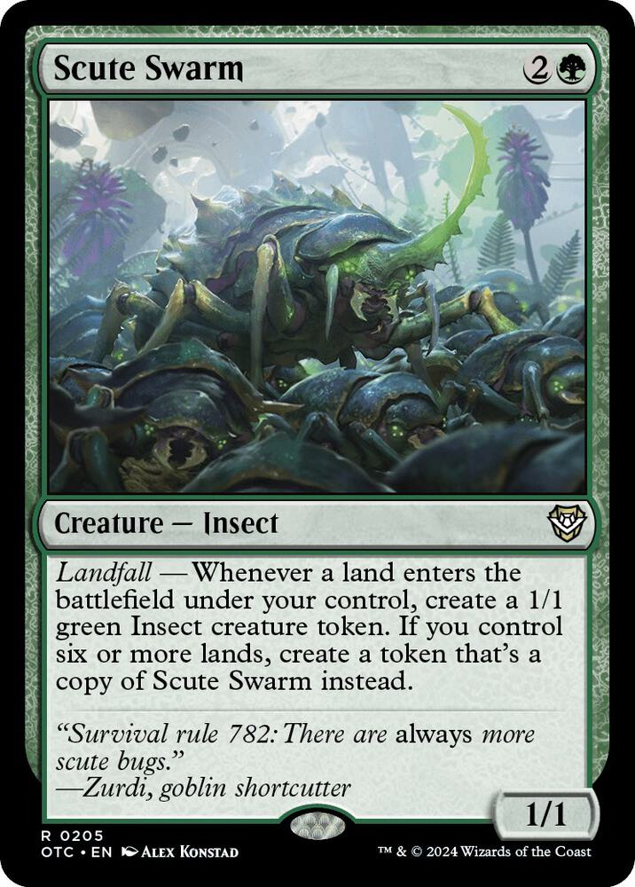 Scute Swarm (205) [Outlaws of Thunder Junction Commander]