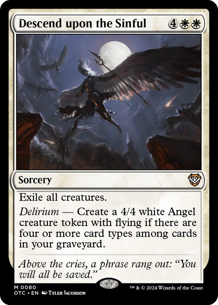 Descend upon the Sinful (80) [Outlaws of Thunder Junction Commander]