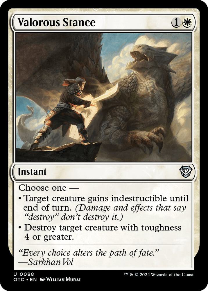 Valorous Stance (88) [Outlaws of Thunder Junction Commander]
