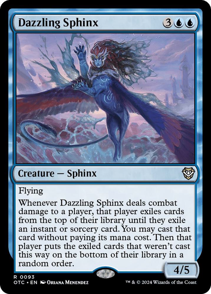 Dazzling Sphinx (93) [Outlaws of Thunder Junction Commander]