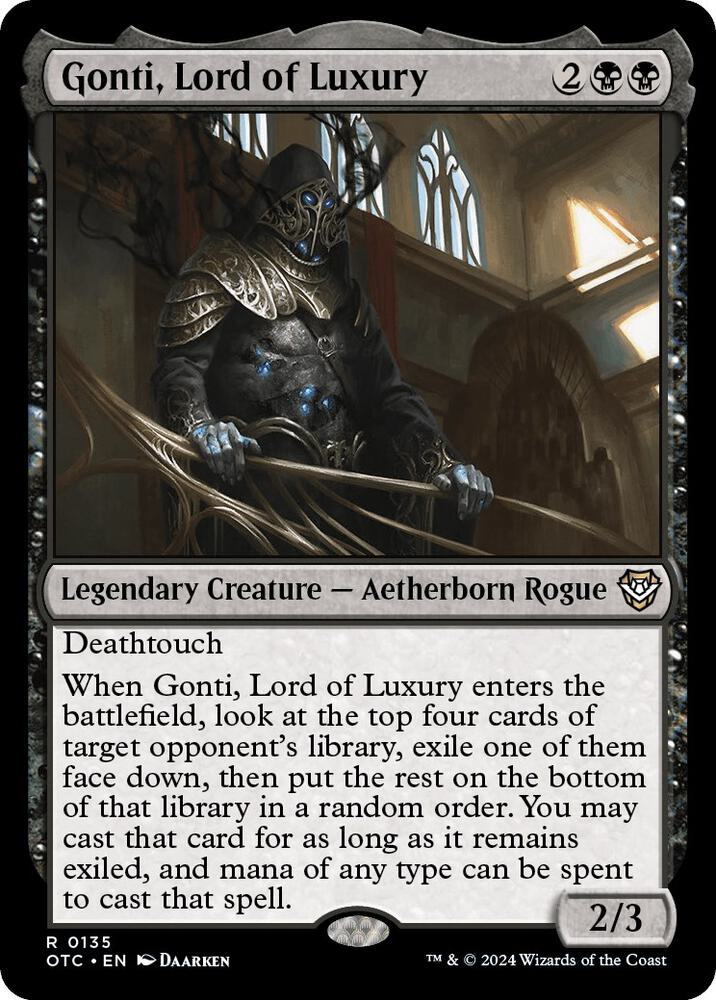 Gonti, Lord of Luxury (135) [Outlaws of Thunder Junction Commander]