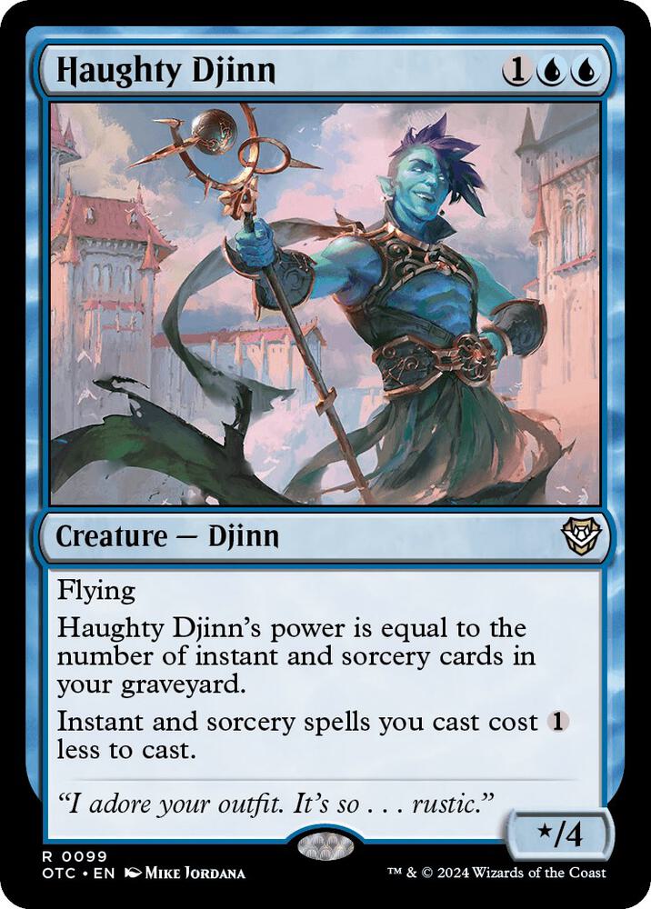 Haughty Djinn (99) [Outlaws of Thunder Junction Commander]