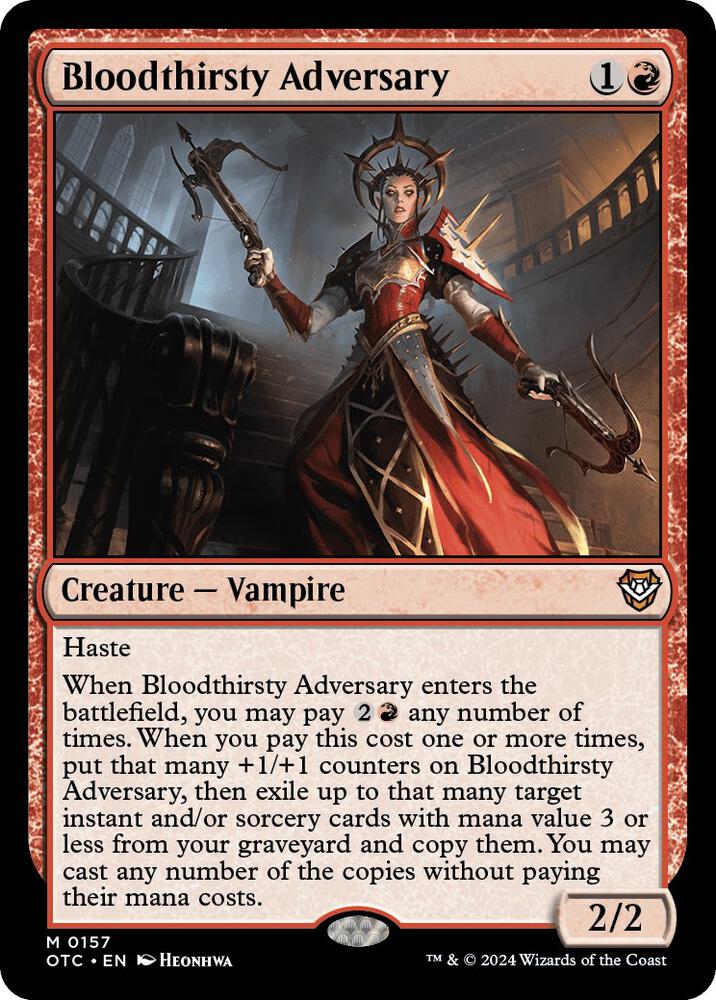 Bloodthirsty Adversary (157) [Outlaws of Thunder Junction Commander]